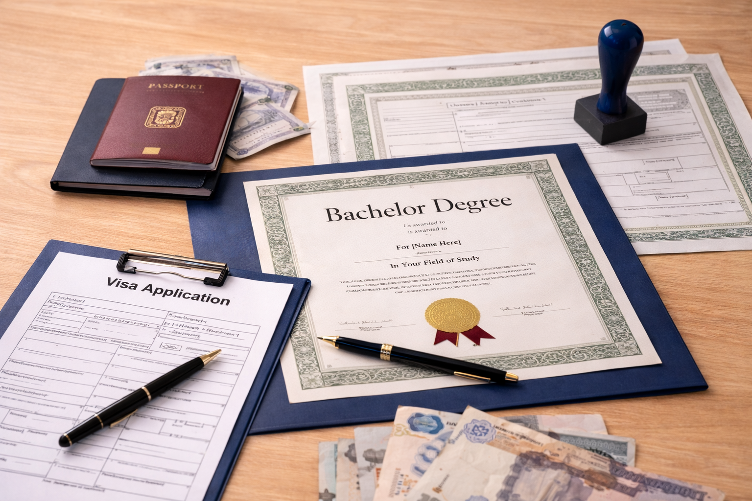 وثائق وجوازات وشهادات